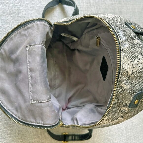 Fossil Felicity Faux Leather Backpack Python Snake print - Picture 8 of 12